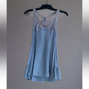 Moda International Halter Top Crochet Silk Modal Size S Fairycore Boho EUC